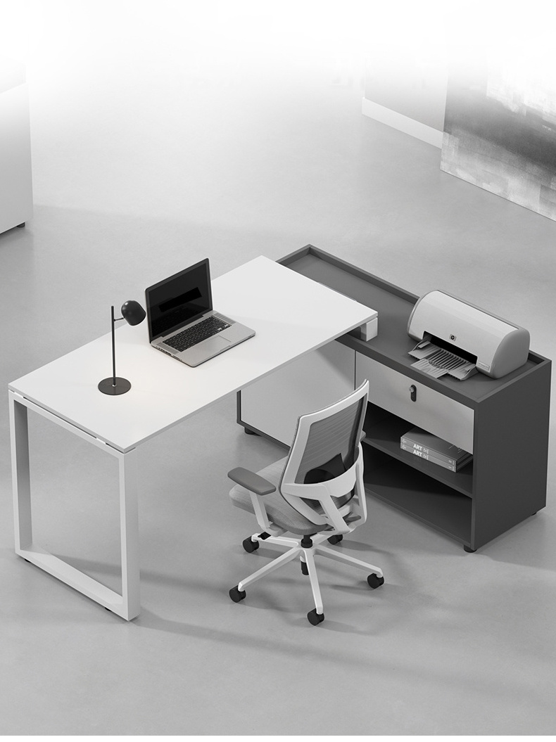 Modern Simple Luxury Workstation Office Desk 2 Person U Shaped Office Desk