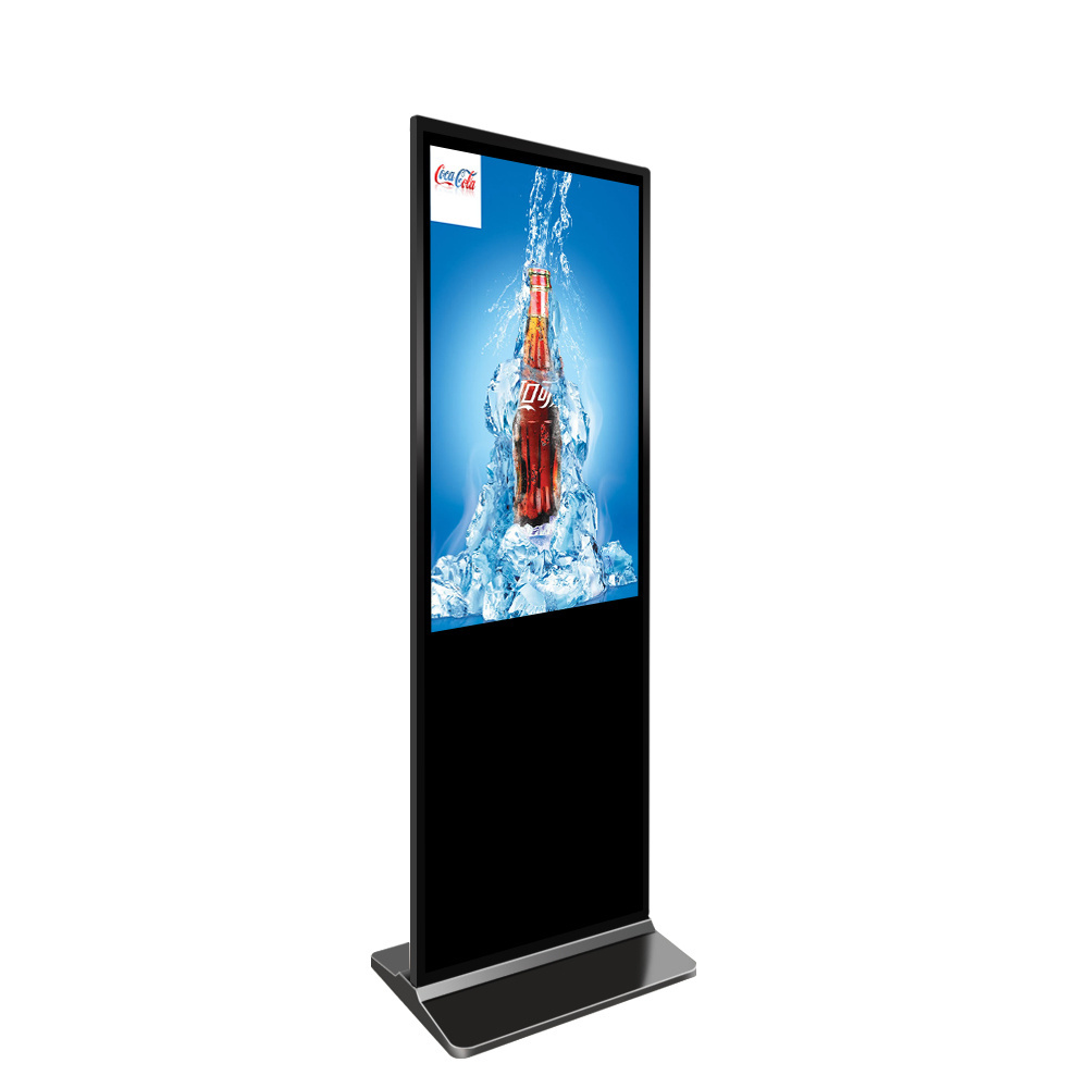 55inch Lcd Floor Commercial Stand Kiosk Screen Large Player Ad Digital Signage Poster Vertical  Indoor Lcd Advertising Display