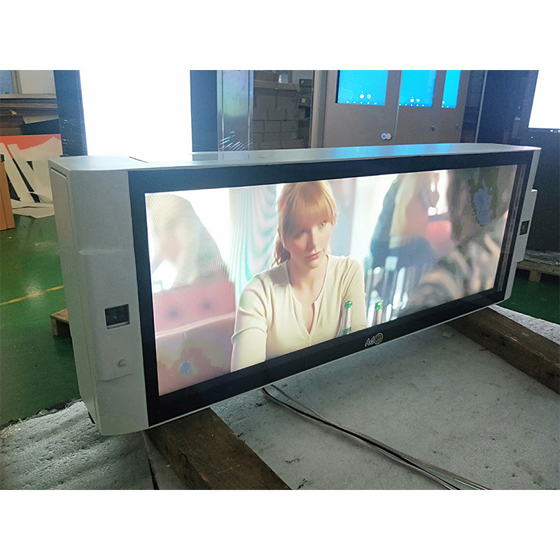 4g advertising taxi lcd screen,taxi car top moving led display,digital taxi rooftop advertising board