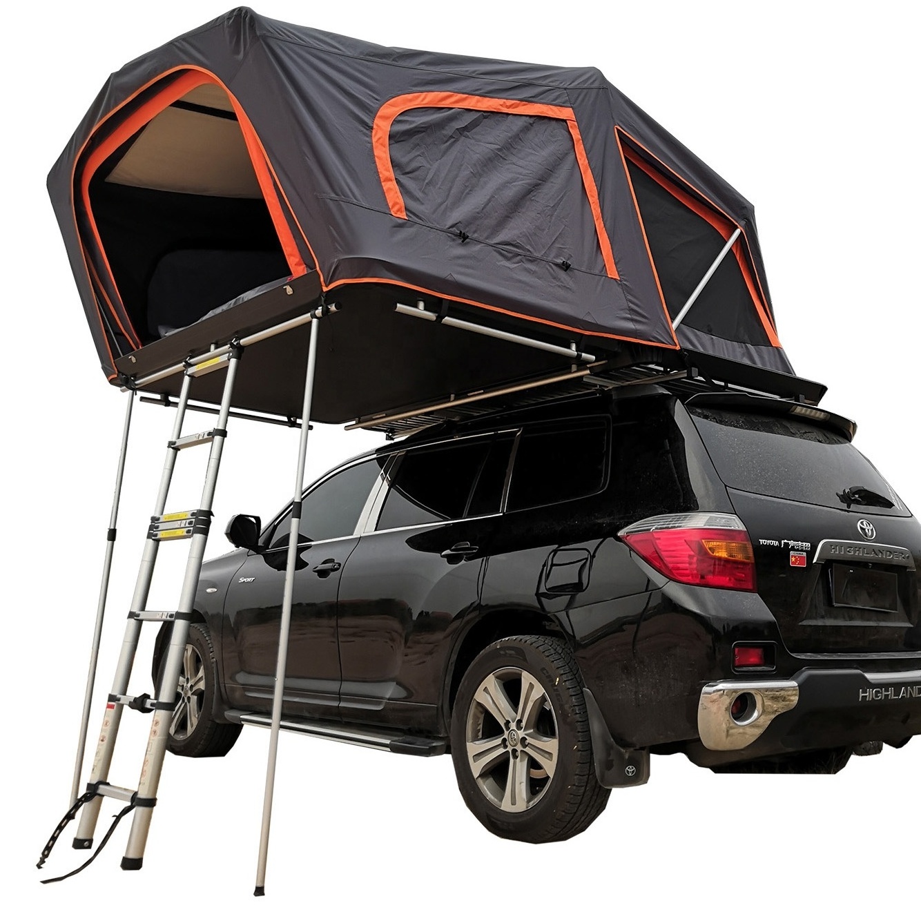 4 person camping SUV hard shell car roof top tent hard shell rooftop tent for sale with annex canopy awning