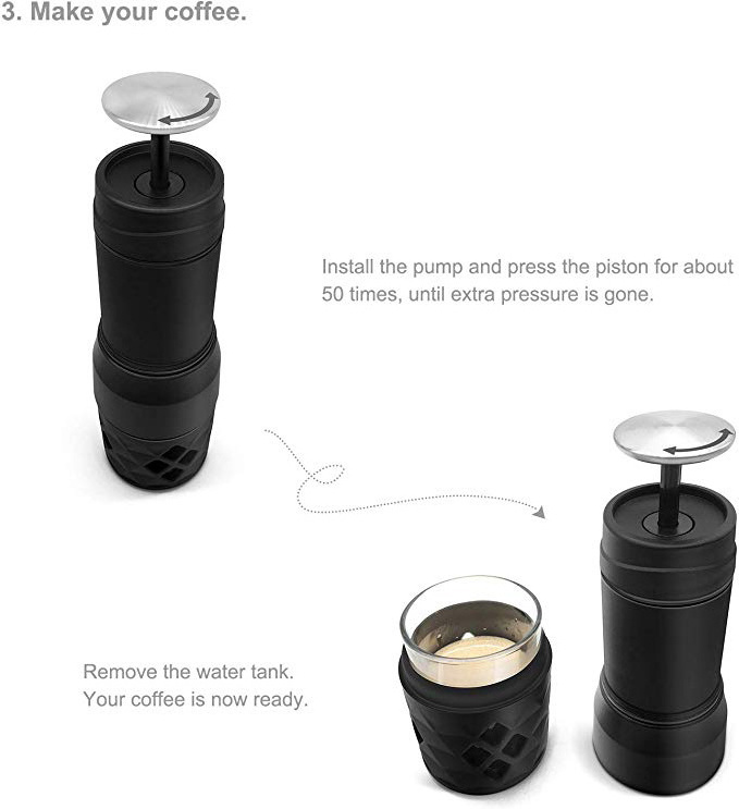 Mini trip/outdoor 70ML espresso portable coffee maker