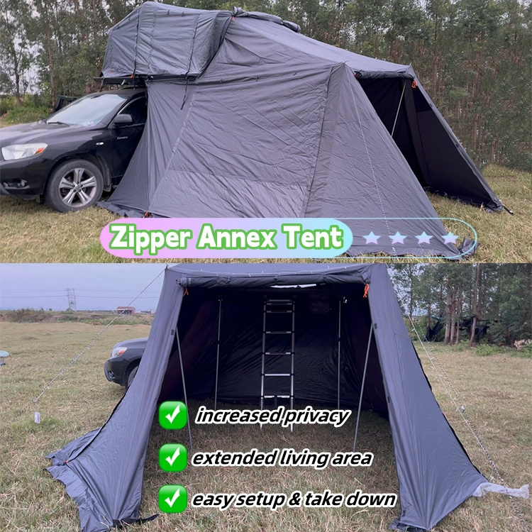 4 person camping SUV hard shell car roof top tent hard shell rooftop tent for sale with annex canopy awning