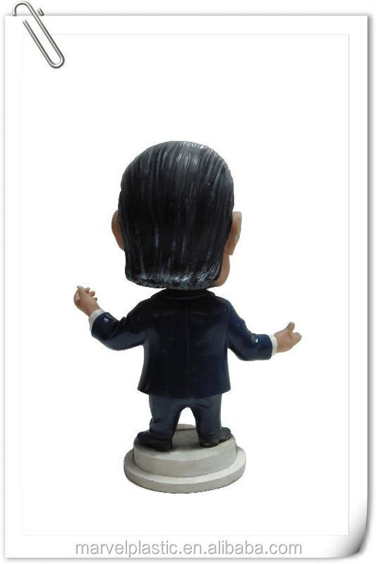 Mini human statue souvenir cartoon character bobble head