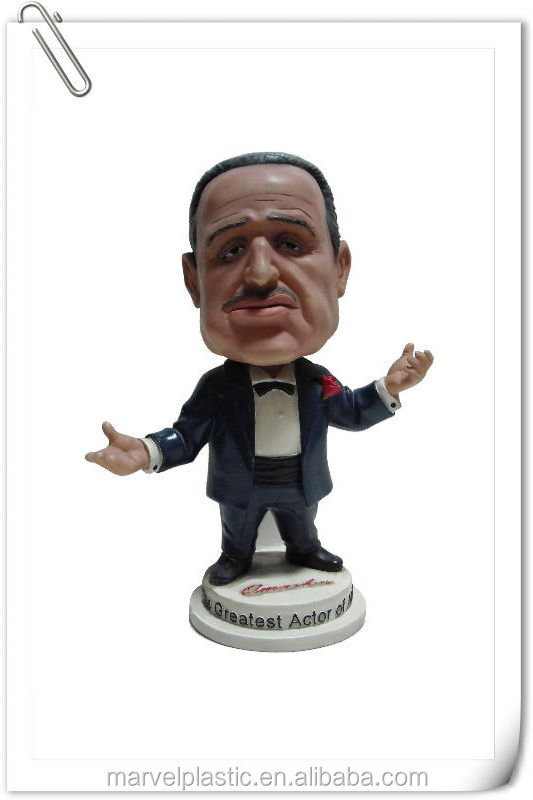 Mini human statue souvenir cartoon character bobble head