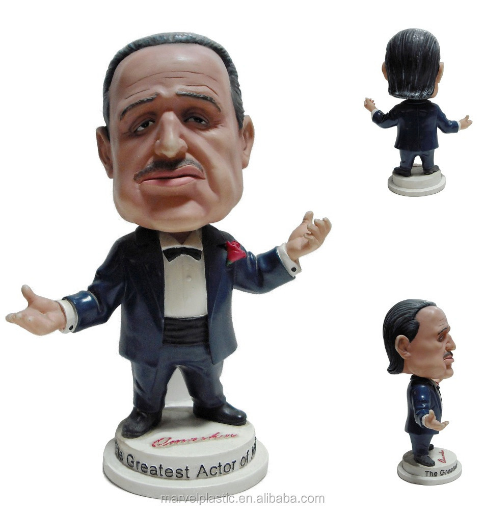 Mini human statue souvenir cartoon character bobble head