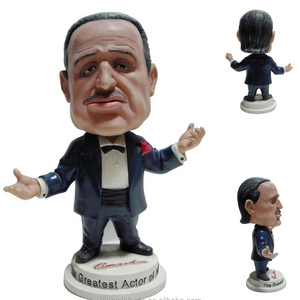 Mini human statue souvenir cartoon character bobble head