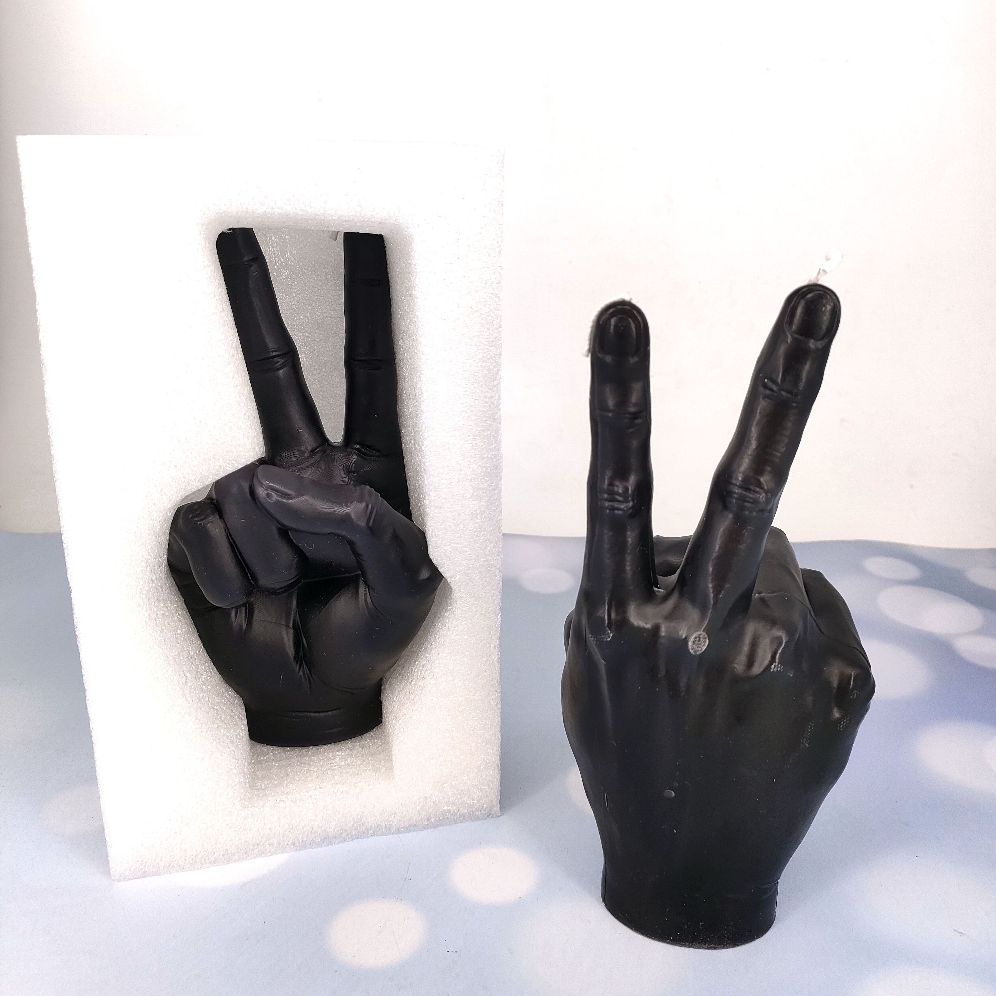 2022 3d home decoration handmade middle finger candle hand gesture fck you candle