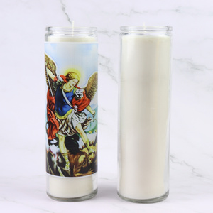 Wholesale 7 Day Glass Jar Candle for Religious