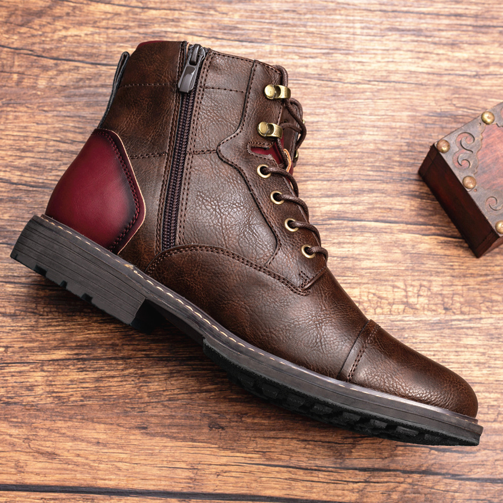 Dropshipping Custom Logo Fashion Designer Men's Other Boots Plus Size Platform Martin Boots Men