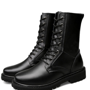 Dropshipping Custom Logo Winter Men's Motorcycle Boots Plus Size Mid-calf Martin Boots for Men