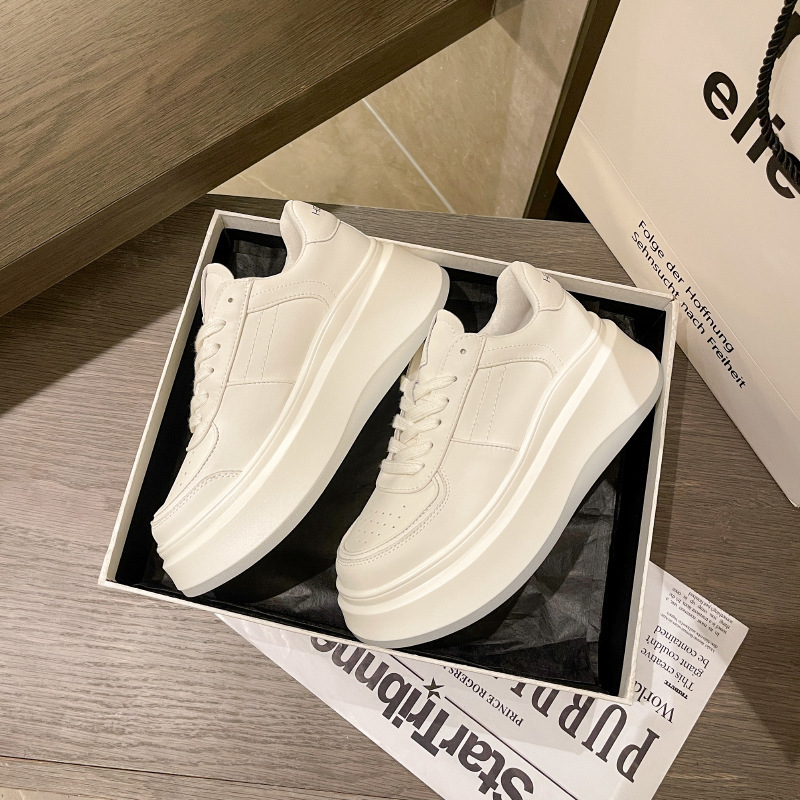 Dropshipping Custom Logo 2023 New Fashion Sneakers White Leather Casual Shoes Women