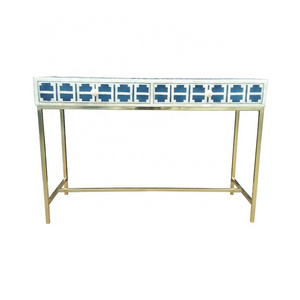 Farmhouse Bone Inlay Console Table Luxury Villa & Home Living Furniture For Western Countries Handmade Inlay Furniture India