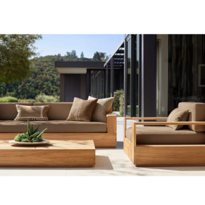 Luxury Hotel Resort Outdoor Teak Sofa Outdoor Teak Wood Furniture