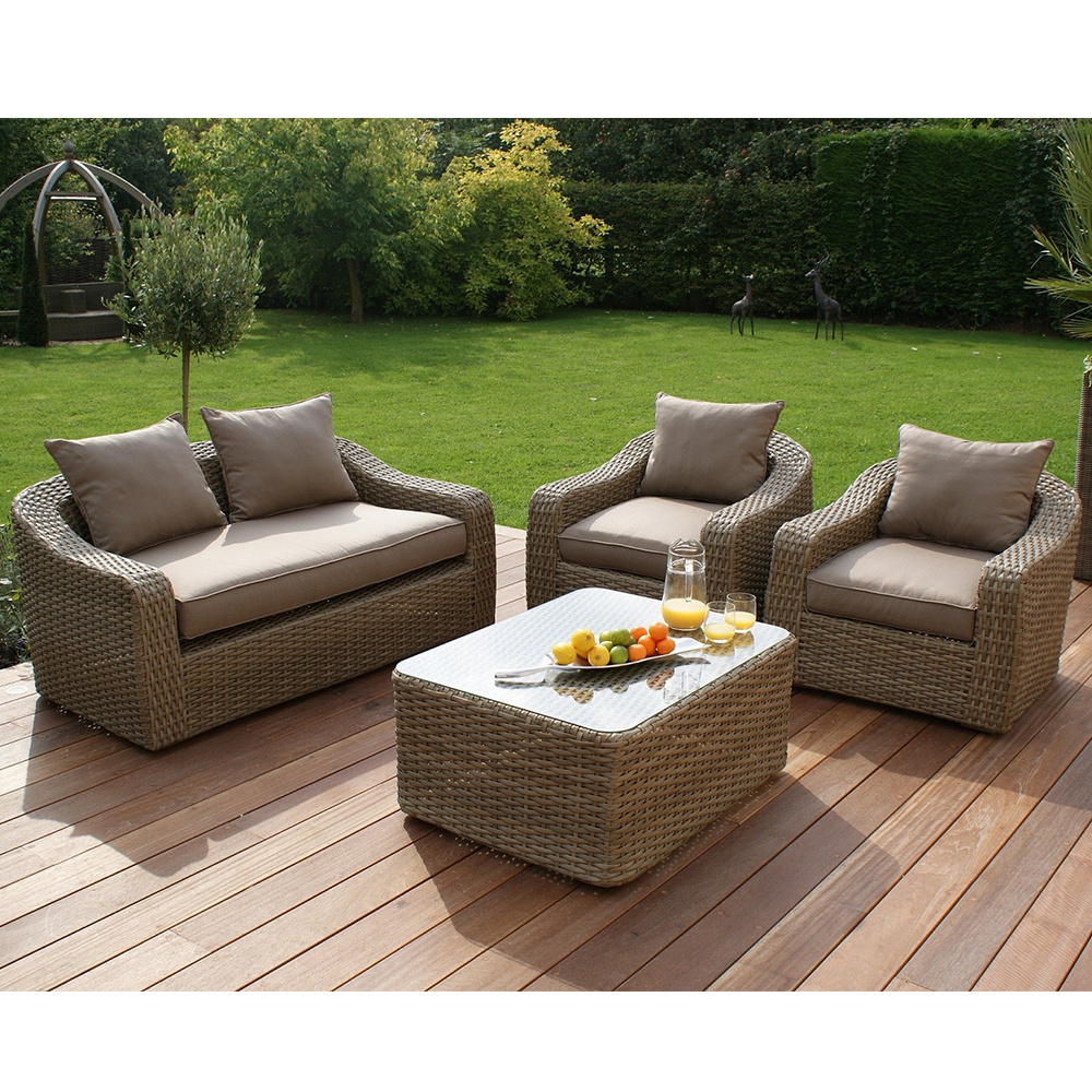 Hotel Patio Leisure Sectional Corner Aluminum Pe Rattan Set Garden Outdoor Furniture Wicker Sofa set