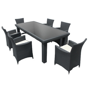 Outdoor furniture rattan weaving  patio furniture rattan dining table and chair set