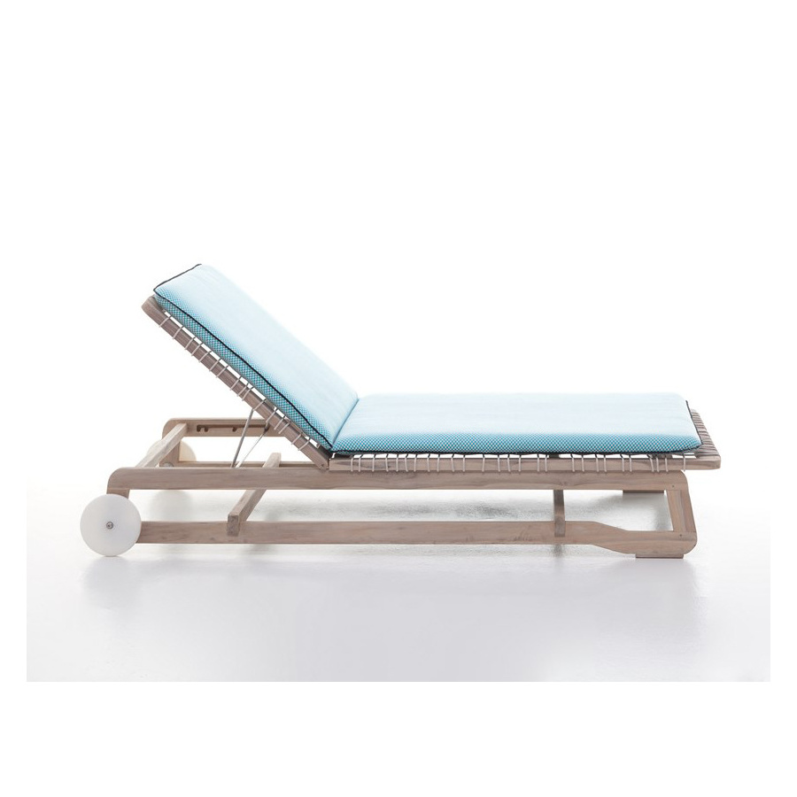 Outdoor Patio Lounge  Reclining Chaise Lounge Chair Pool Chairs teak Outdoor Setting Poolside Bed