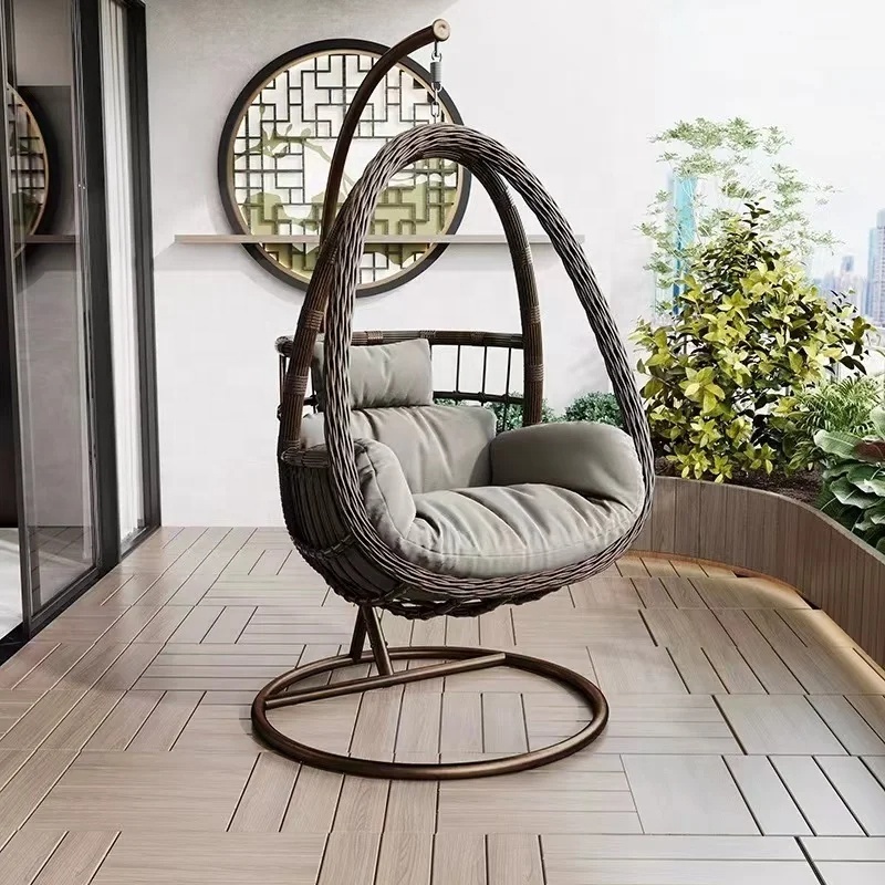 Patio Chair Rattan Patio Leisure Hanging Egg Balcony Backyard Garden Furniture Swing