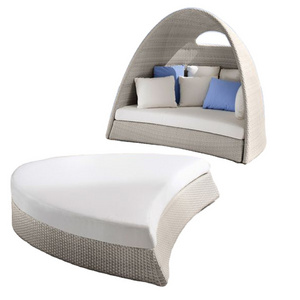 Outdoor daybed rattan daybed luxury with canopy bed garden furniture  for outdoor