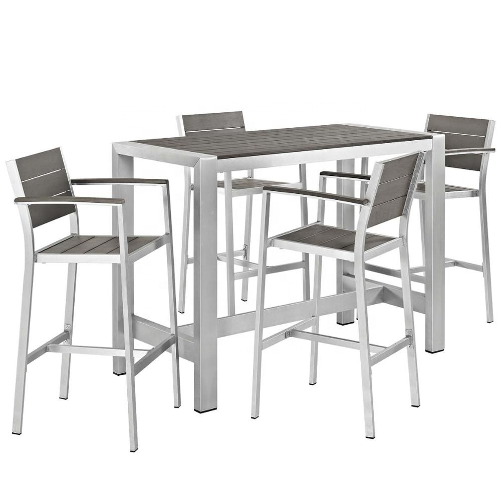 Bar table set 5 Piece Outdoor Patio Aluminum Dining Set bar outdoor patio furniture