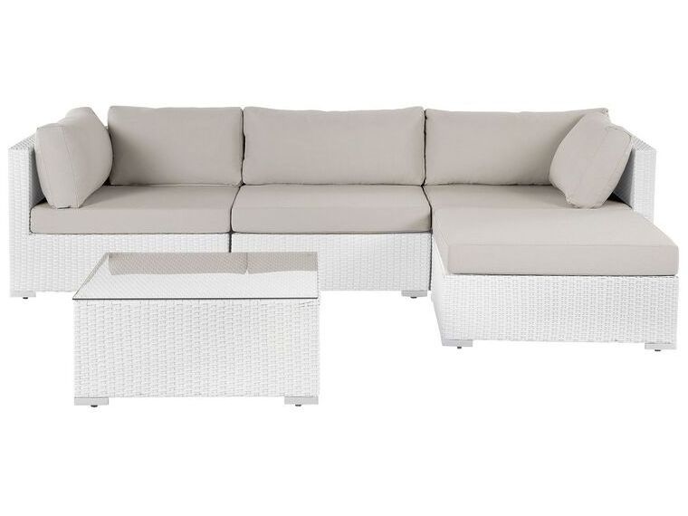 Patio Rattan Furniture 4  Seater PE Rattan Garden Modular Corner Sofa Set