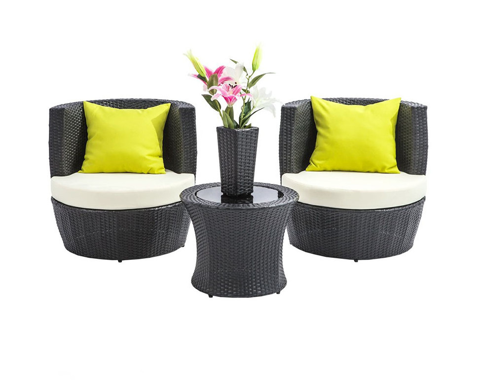 Garden Outdoor Patio Wicker Rattan single Sofa chair and table