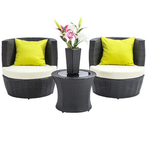 Garden Outdoor Patio Wicker Rattan single Sofa chair and table