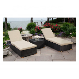 Outdoor rattan sunlounger outdoor  furniture set  Garden Furniture  Outdoor Lounge  Chair Set with cushion