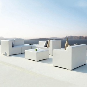 Aluminium Waterproof Fabric Hotel Garden Furniture Outdoor white Sofa set