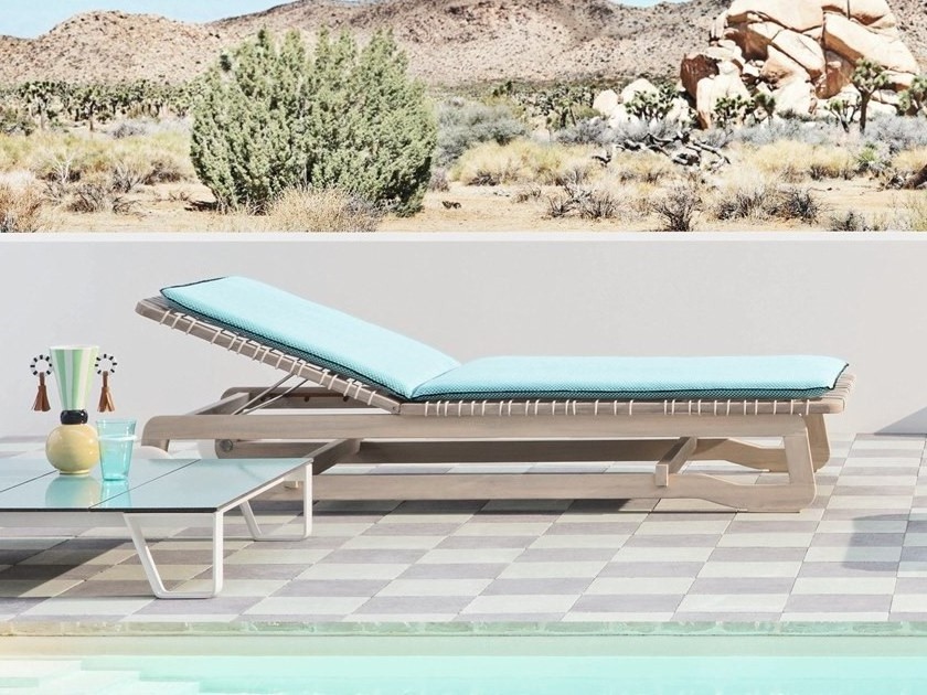 Outdoor Patio Lounge  Reclining Chaise Lounge Chair Pool Chairs teak Outdoor Setting Poolside Bed