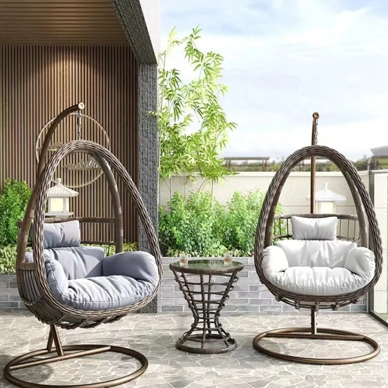 Patio Chair Rattan Patio Leisure Hanging Egg Balcony Backyard Garden Furniture Swing