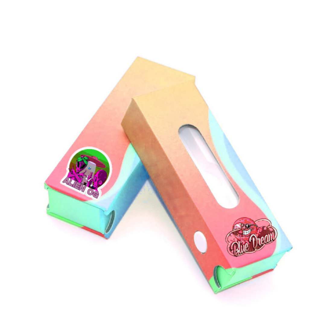 Custom child proof 0.5ml 1ml child resistant lock sliding box drawer foam insert push button gift box packaging