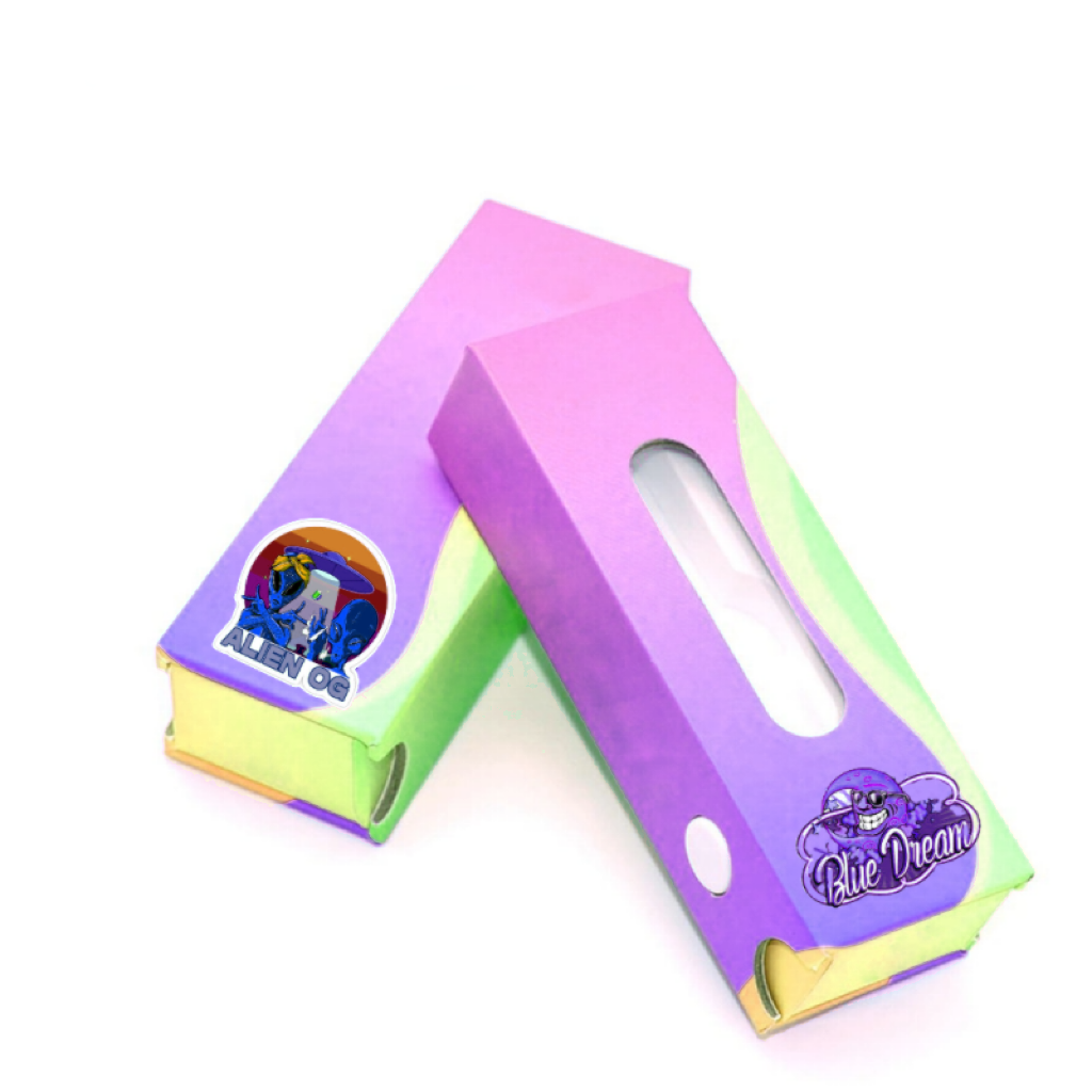 Custom child proof 0.5ml 1ml child resistant lock sliding box drawer foam insert push button gift box packaging