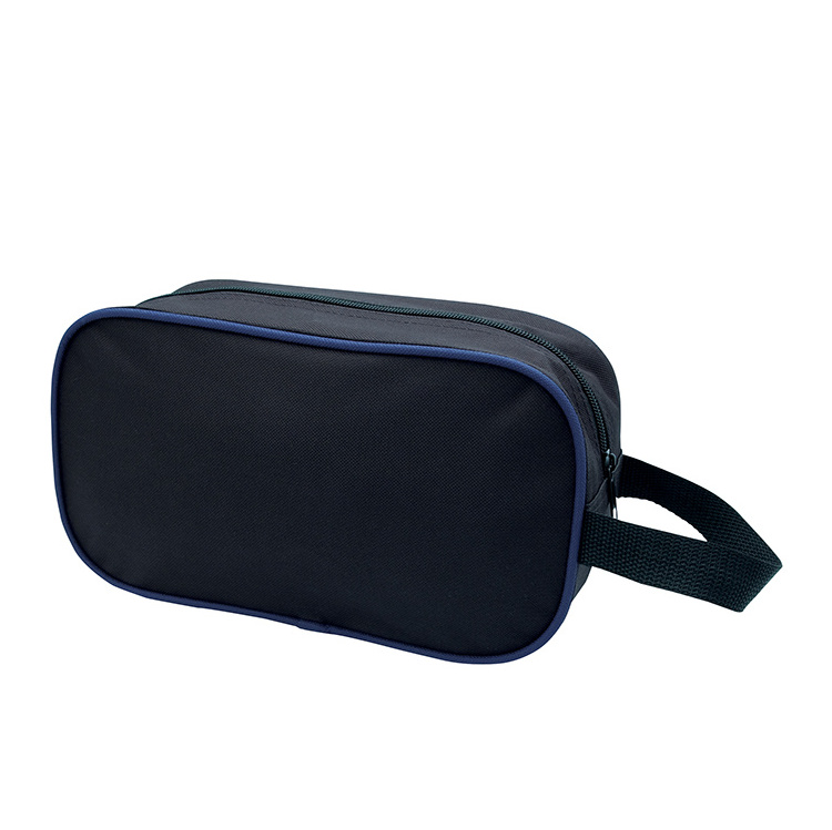 Cosmetic bag 600D/PVC with color piping