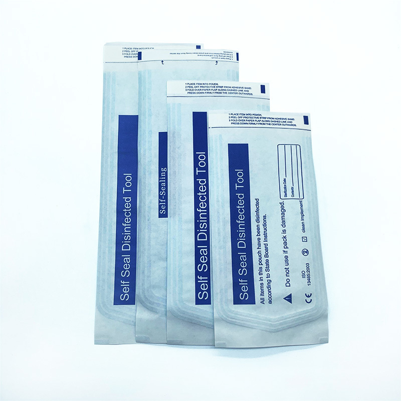 Customized OEM 200Pcs/Box Salon Supplies 4 Sizes Self Seal Nail Salon Sterilization Pouch