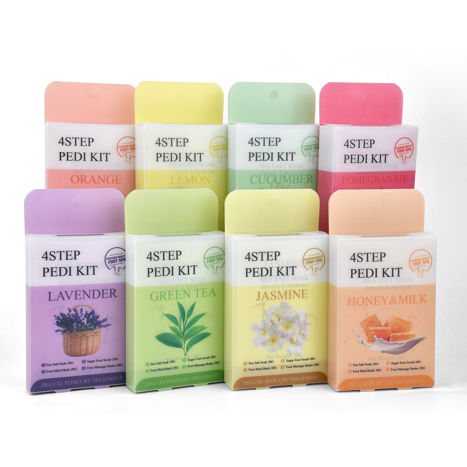 4 Step Foot Peeling Skin Care Jelly Pedicure Kit Foot Scrub Soak Herbal Spa Pedicur Products Pedicure Kit In Box 4 In 1