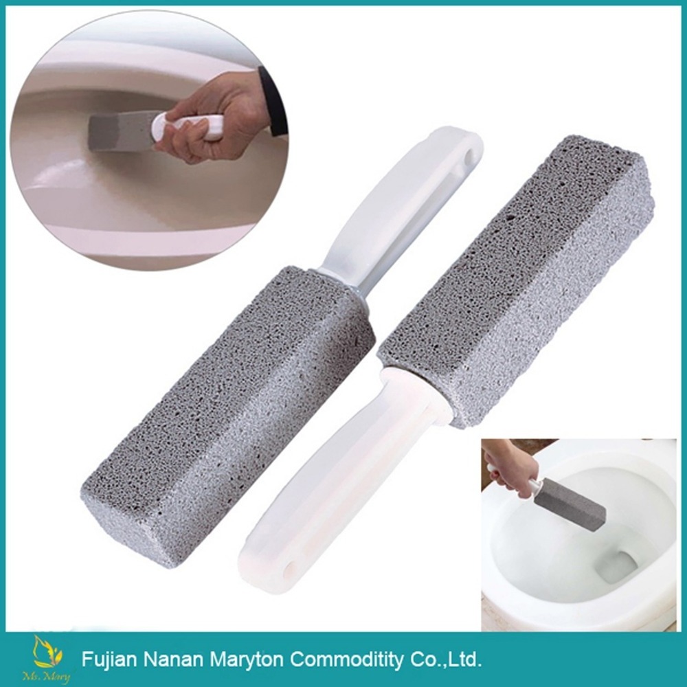 Multi-Purpose Pumice Stone Cleaning Stick with Handle for Toilet Bowl Rust Grill Household Cleaning