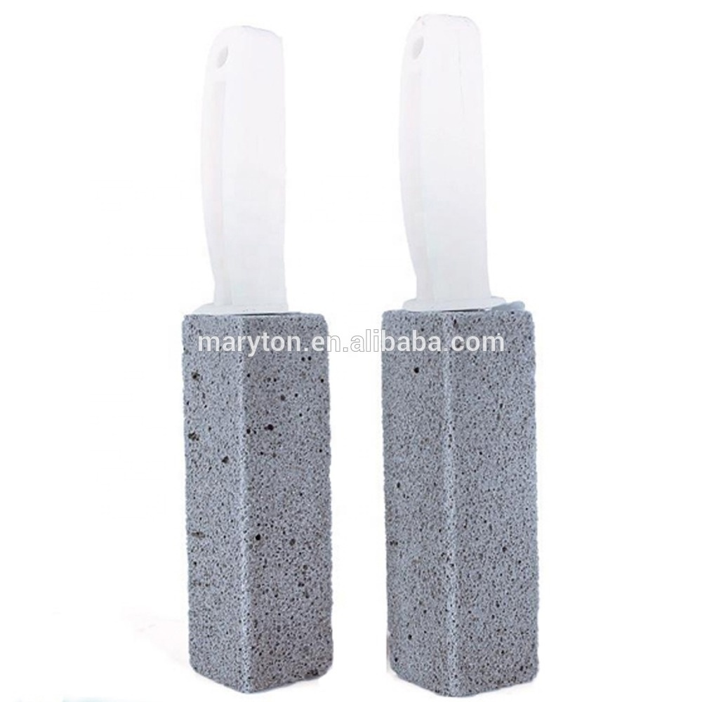 Multi-Purpose Pumice Stone Cleaning Stick with Handle for Toilet Bowl Rust Grill Household Cleaning