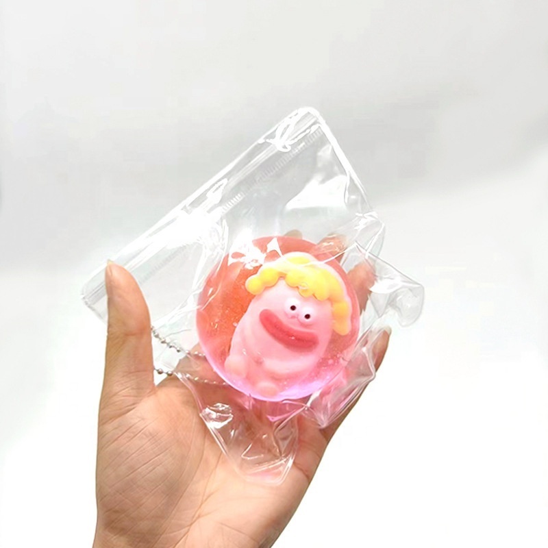 Wholesales Slow Rising Little Monster Cartoon Character Maltose Pressure Release Ball For Kids And Alduts