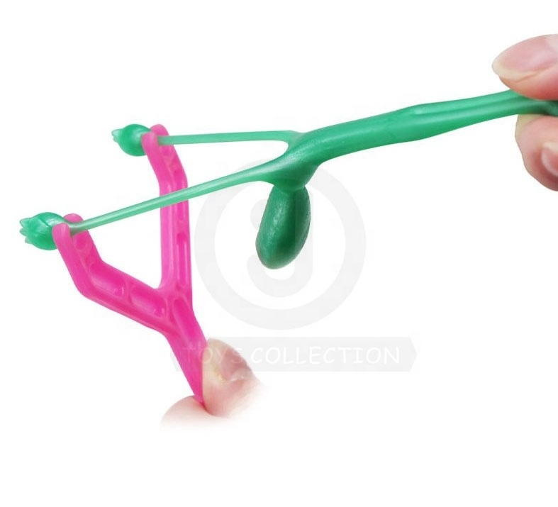 Alien Slingshot Catapult Toy Plastic Elastic Promotional Gift Cheap TPR Sticky Toy For Kids