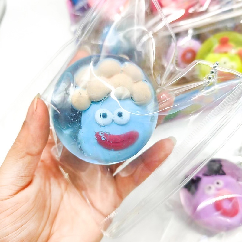 Wholesales Slow Rising Little Monster Cartoon Character Maltose Pressure Release Ball For Kids And Alduts