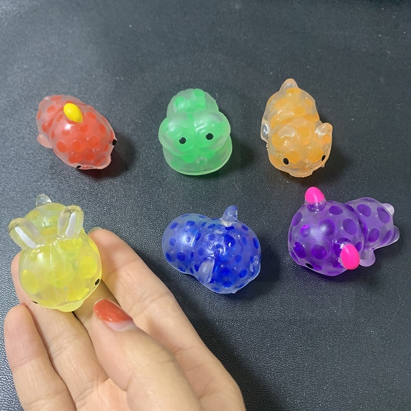 New 50MM 2 Inch 5CM Small Mini Cute Stress Stretchy Animals Squeeze Balls Squishy Beads Kawaii Vent Animal Ball For Kids