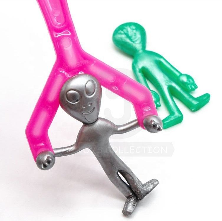 Alien Slingshot Catapult Toy Plastic Elastic Promotional Gift Cheap TPR Sticky Toy For Kids