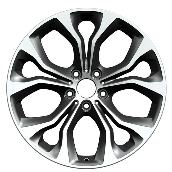 Beadlock alloy wheel 20inch car rims 5x120 black machine face alloy wheels