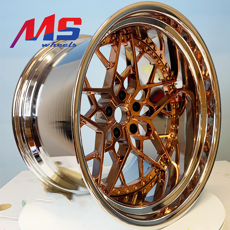 hot forged chrome plated rose gold wheel 18~24inch custom size Big lips