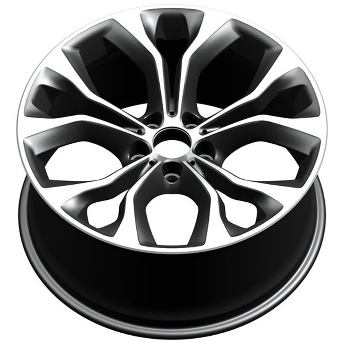 Beadlock alloy wheel 20inch car rims 5x120 black machine face alloy wheels