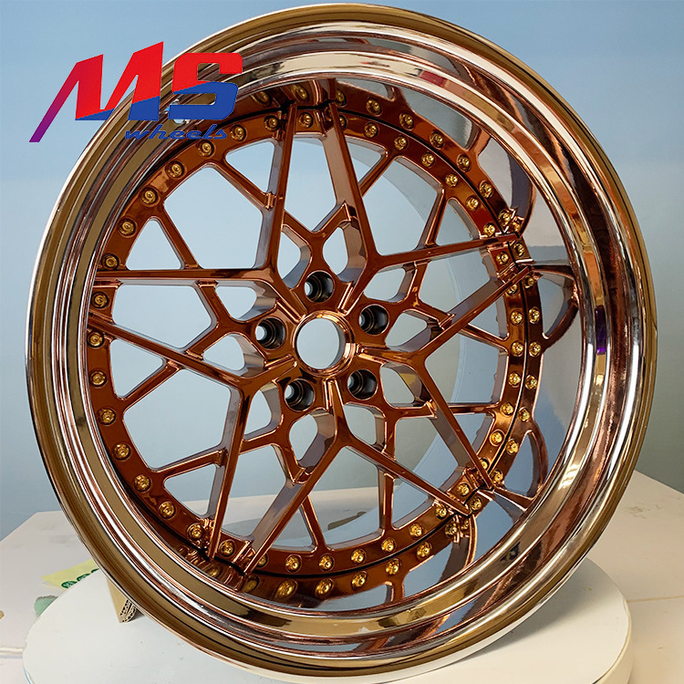 hot forged chrome plated rose gold wheel 18~24inch custom size Big lips