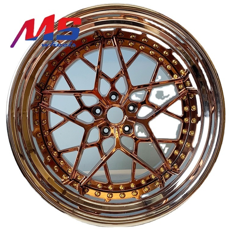 hot forged chrome plated rose gold wheel 18~24inch custom size Big lips