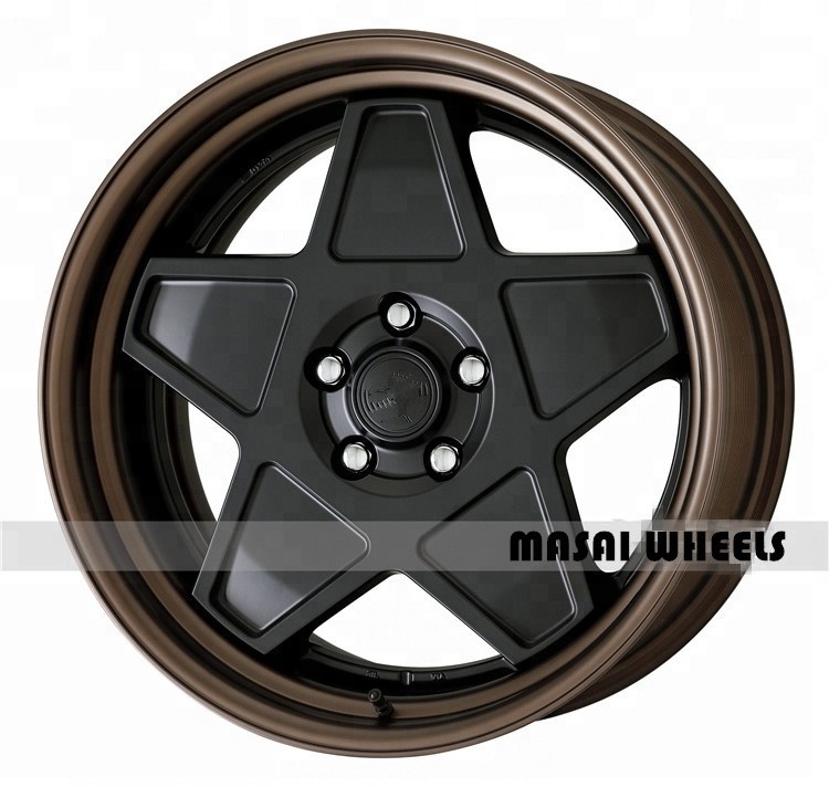 Black Alloy Rims 15 Inch Car Alloy Wheel For 4x4