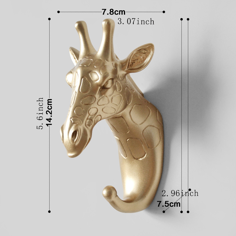 Creative Hook  Deer Head Wall Decoration hook Creative animal head coat hook