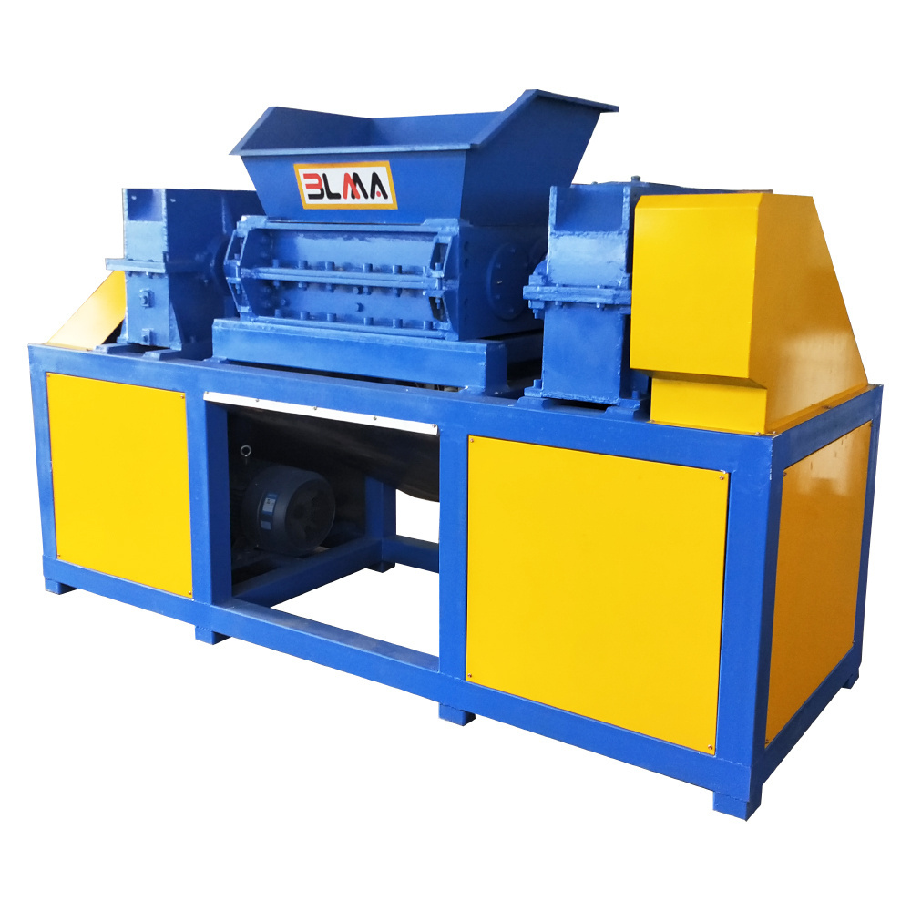 Double Axis Industrial Rubber Small Wood Pallet Scrap Tire Recycling Shredder for Sale